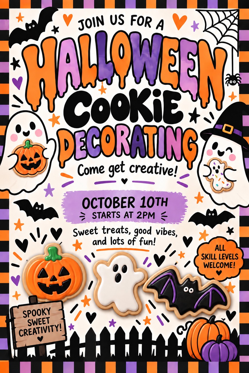 Halloween cookie flyer