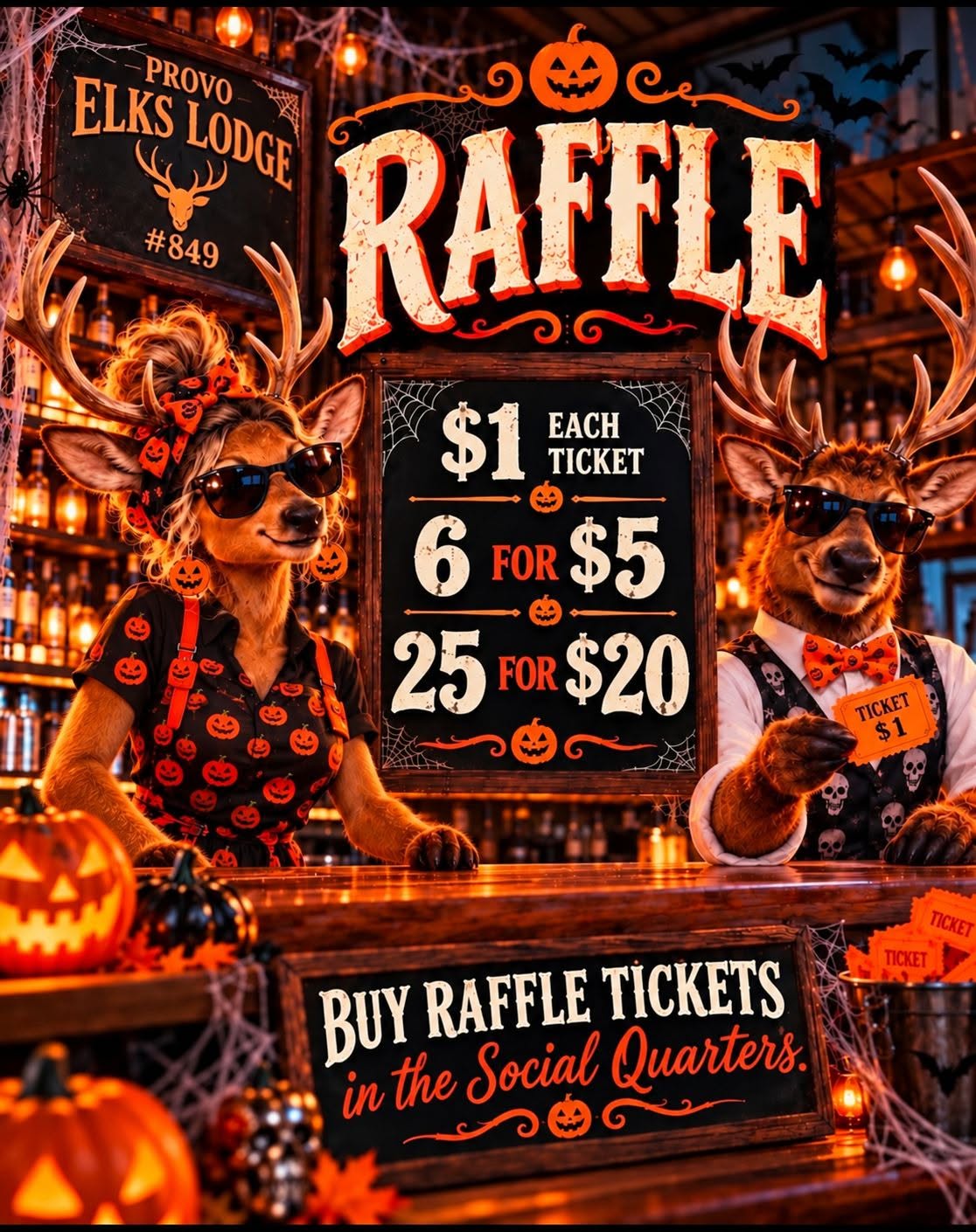 Halloween raffle flyer